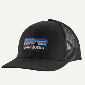 Patagonia Logo Lowpro Trucker Snapback Hat BLACK All Size 38016 P-6